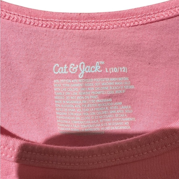 3/$20 Cat & Jack Girls Pink Strawberry Tank Top Size L 10/12 Fun Colorful Summer - Picture 3 of 4